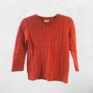 Burnt Orange Cable Sweater
